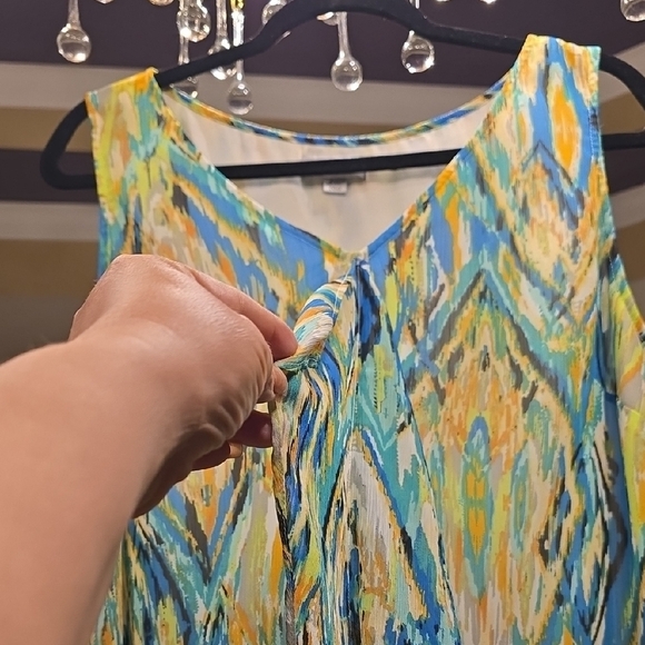 Tahari Women's Blouse Set - Black, Purple, Yellow - Picture 6 of 16